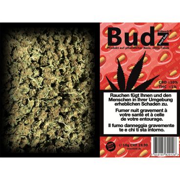 Budz Erdbeerli CBD Kleine Blüte Indoor 10gr Budz Erdbeerli CBD Kleine Blüte Indoor 10gr