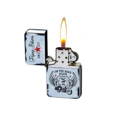 Benzin Feuerzeug Metall Flying Bikers Benzin Feuerzeug Metall Flying Bikers