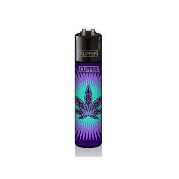 Briquet Clipper Flash Leaf Violet