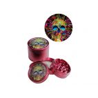 Grinder Cyber Skull 4 Parties Rouge