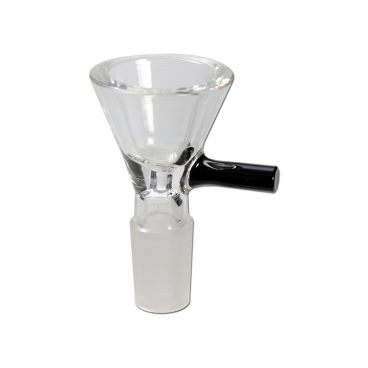 Foyer Verre Bong avec Anse Noire 14mm Foyer Verre Bong avec Anse Noire 14mm