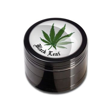 Grinder Black Leaf "Feuille" 4 Parties 50mm Grinder Black Leaf "Feuille" 4 Parties 50mm