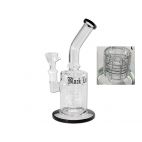 Bong Black Leaf Bubbler Drum Percolateur Noir 22cm