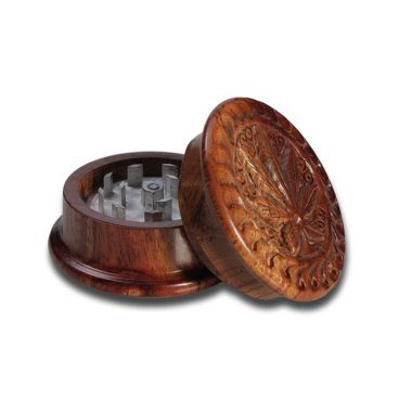 Grinder Bois de Rose + Métal Feuille Sculptée 54mm Grinder Bois de Rose + Métal Feuille Sculptée 54mm
