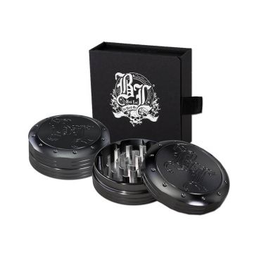 Grinder Black Leaf 2-teilig Engraving Grau 63mm Grinder Black Leaf 2-teilig Engraving Grau 63mm