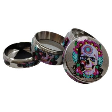 Grinder 4-teilig Champ High Mexican Skull Pink Flower 40mm Grinder 4-teilig Champ High Mexican Skull Pink Flower 40mm