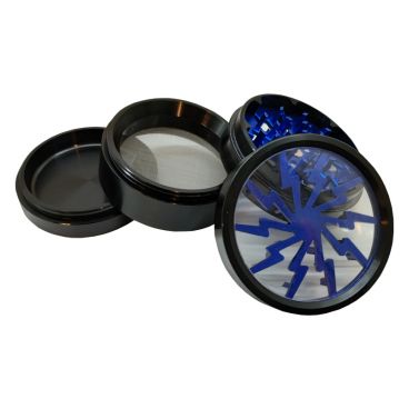 Grinder Amsterdam Lightning Schwarz Blau 63mm Grinder Amsterdam Lightning Schwarz Blau 63mm