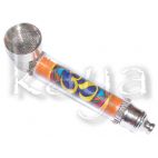 Mini Metall - Kunststoff Pfeife Ohm Gelb 7cm